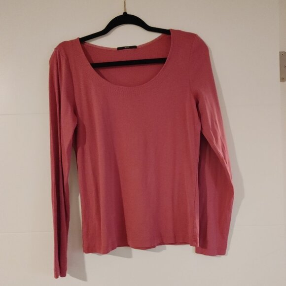 Hugo Boss Scoop Neck Pullover T-shirt - Women's long sleeve top - Size: L - Picture 2 of 16